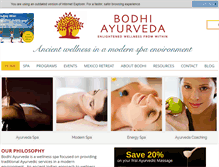 Tablet Screenshot of bodhi-ayurveda.com